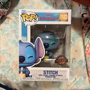 Stitch with boba funko pop